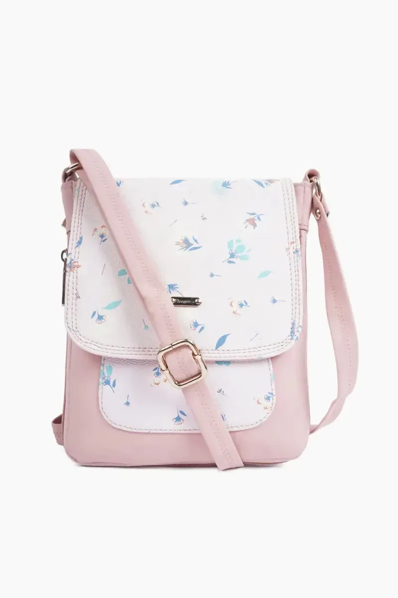 Floral Printed Premium Sling Bag for Women( Pink )