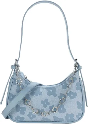 Floral Underarm Purse - Women's Mini Shoulder Bag, Elegant Flower Crossbody Clutch