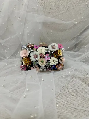 FLOWER MULTI BLACK | CLUTCH