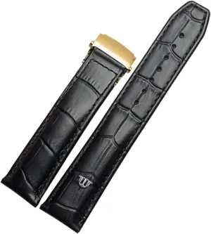 For MAURICE LACROIX Watchbands Genuine Leather Watch Strap 20mm 22mm Folding Buckle Leisure Business Cow Leather Bracelet