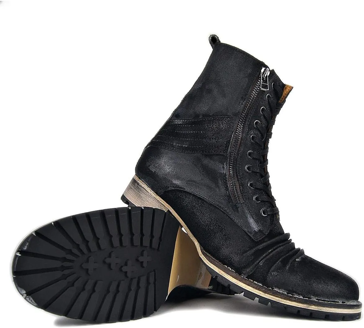 For Men Ankle Boots Mens Lace Up Low Heel Boots Office Business Club Show For Party The First Layer Of Cowhide Pure Genuine Leather