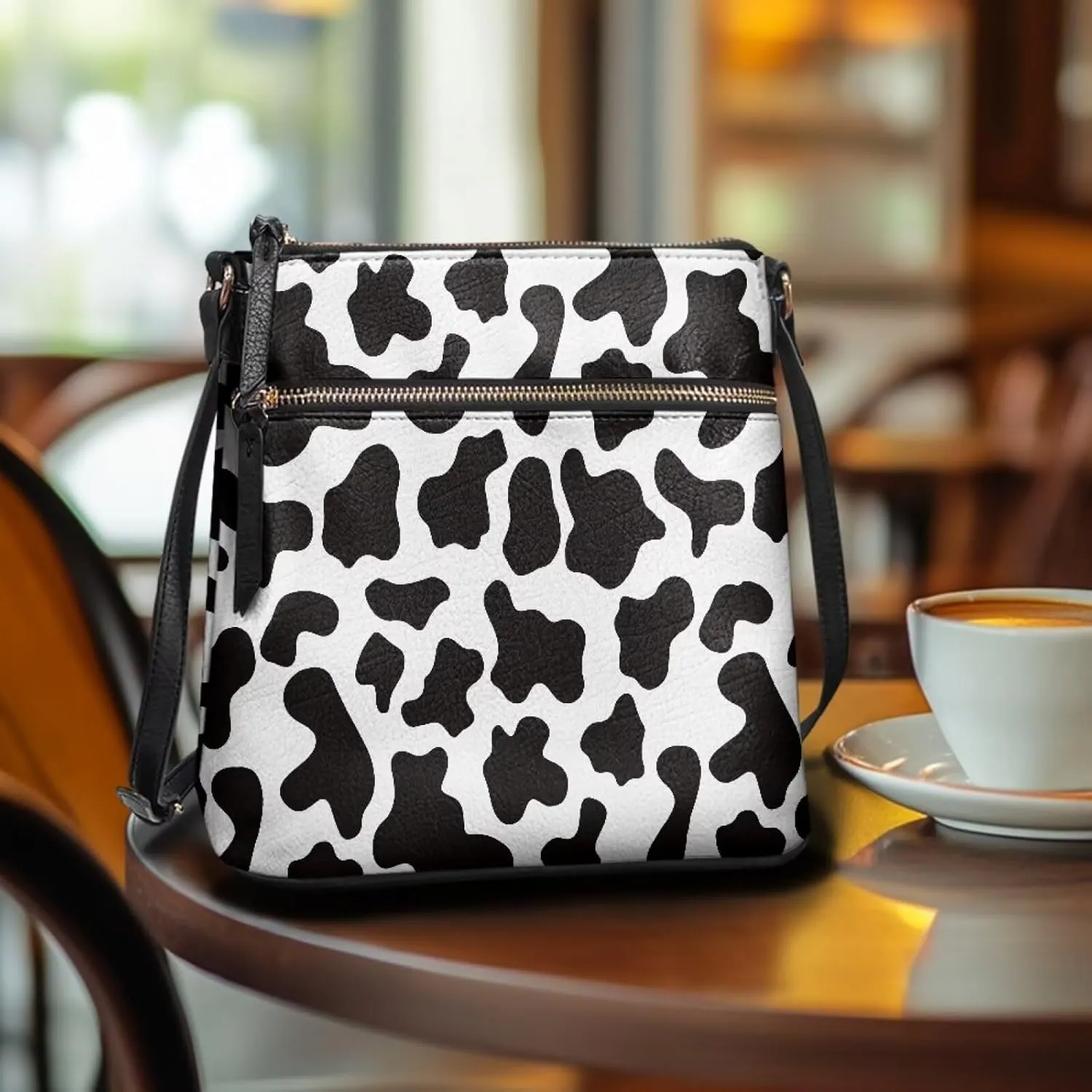 FOR U DESIGNS Leather Crossbody Bags for Women Shoulder Bags for Work Travel Sling Bag