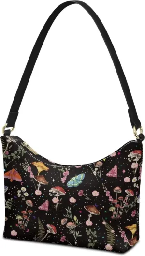 FOR U DESIGNS Shoulder Bag for Women Hobo Purses Mushroom Cute Tote Bag for Work Gym School Office Travel Leather Handbags