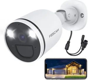 FOSCAM 2K/4MP 2.4G 5G WiFi Spotlight Security Camera, Color Night Vision, Siren Alarm, AI Human Detection, PIR Sensor, 2-Way Audio, 121° View, IP66 Weatherproof Outdoor IP Camera, SPC