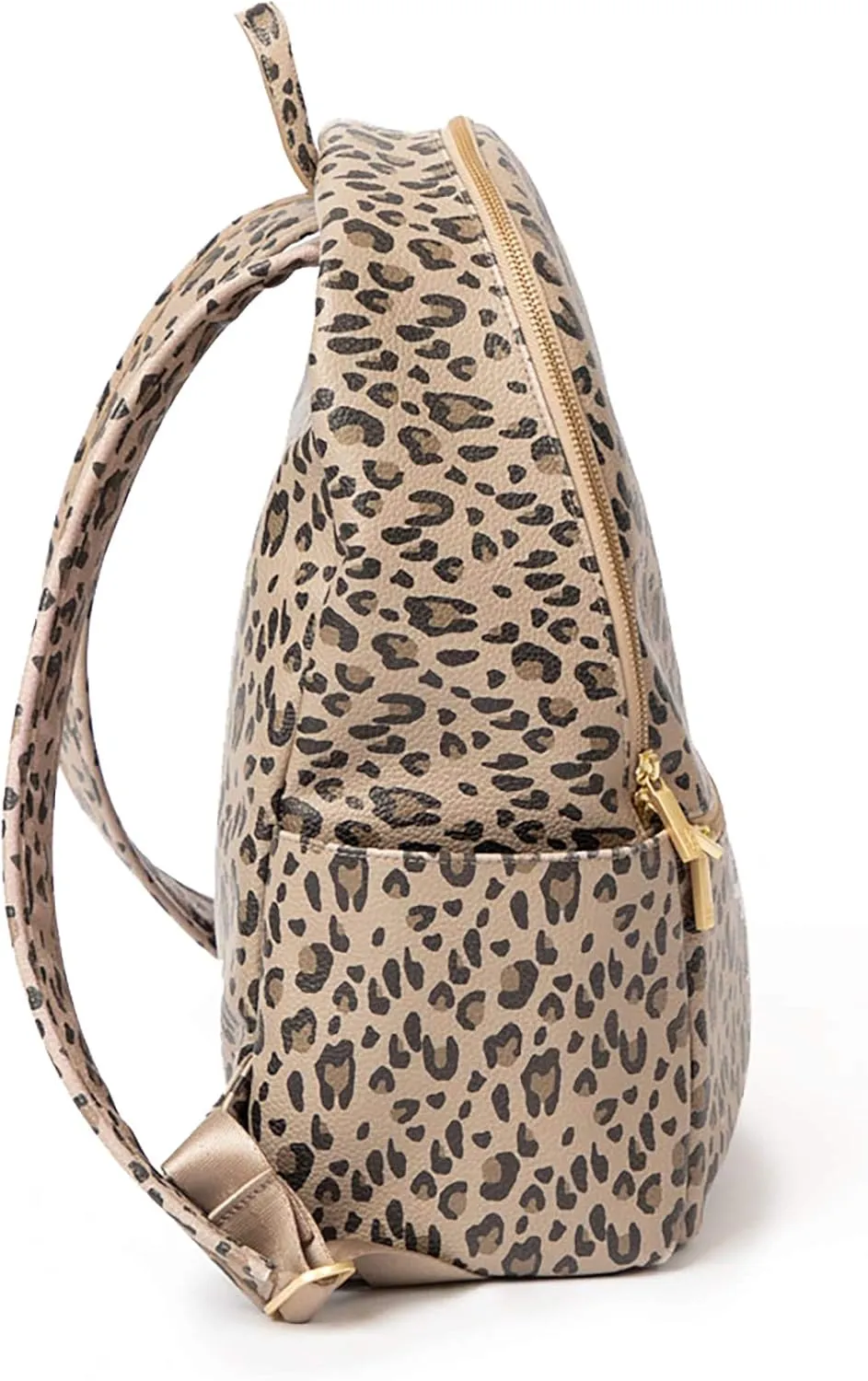 Freshly Picked Classic City Backpack II, Vegan Leather Diaper Bag with Changing Pad & Water-Resistant Lining & 10-Pockets for Baby Mom, Toddler Mom, and Beyond (Leopard)