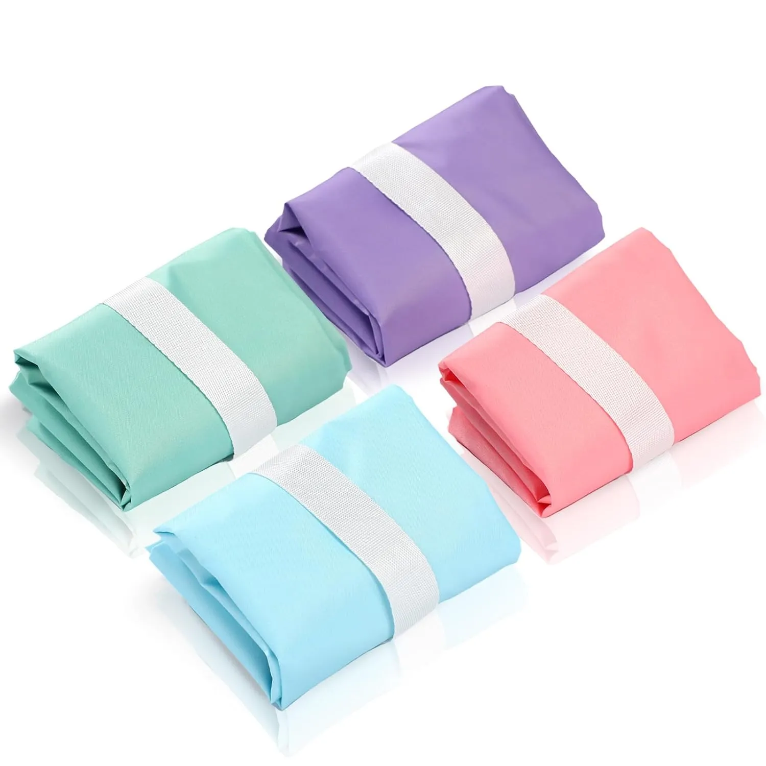 Frienda 4 Pieces Wet Dry Bag for Baby Waterproof Reusable Washable Diaper Bag Sealed with Handle for Travel, Beach, Swimsuit, Diapers, Dirty Gym Clothes and Toiletries (Macaron)