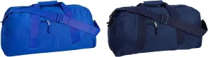 Front Pocket Large Square Duffel Bags Set_Royal & Navy_OS
