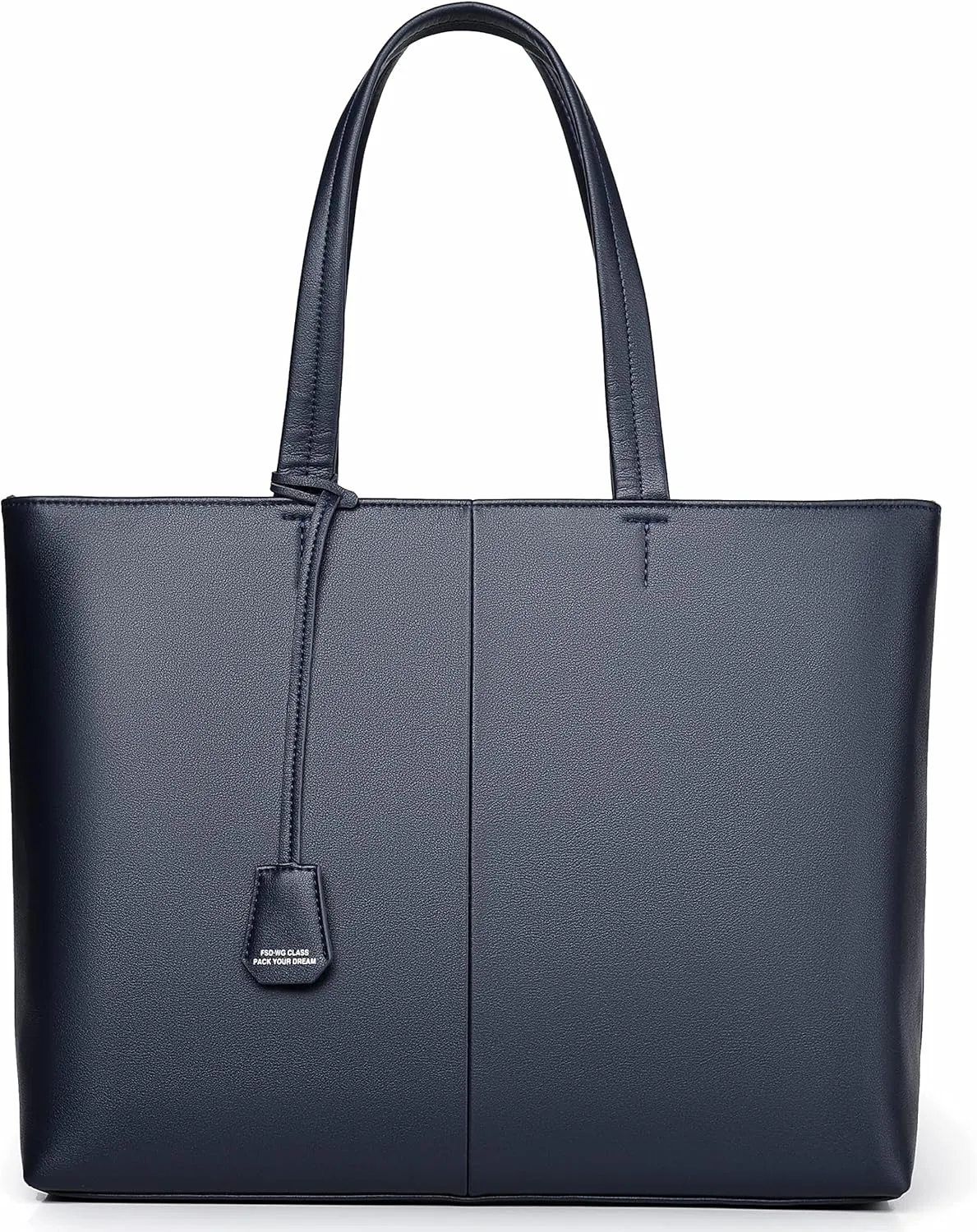 FSD.WG Men's Tote Bag,Business Bag, Leather Briefcase,Elegant Leather,Large Capacity,Black