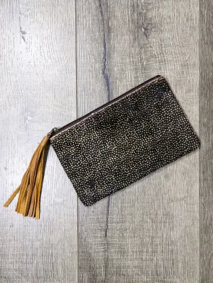 Full Fur Front Zip Pouch