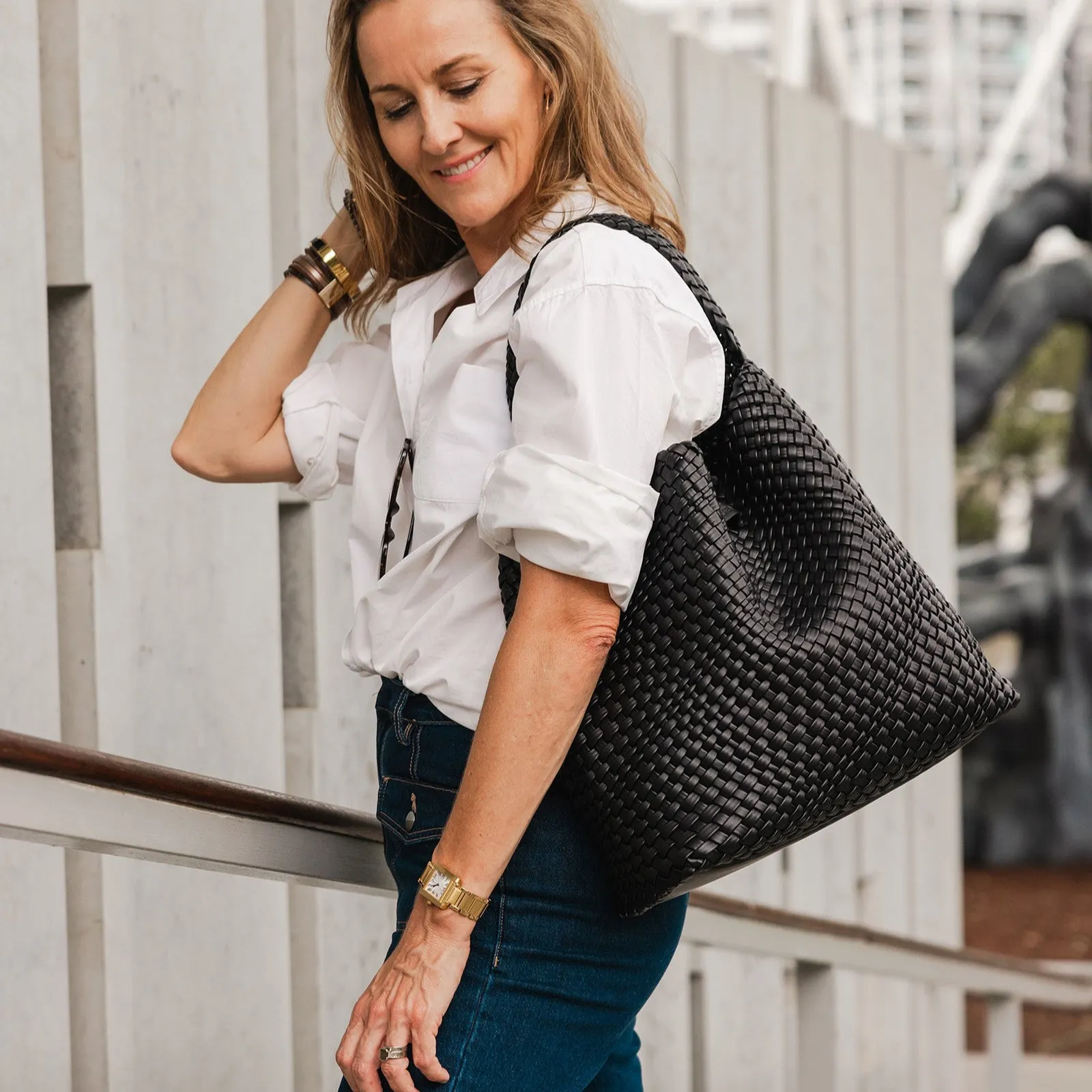 Gabby Woven Tote Bag