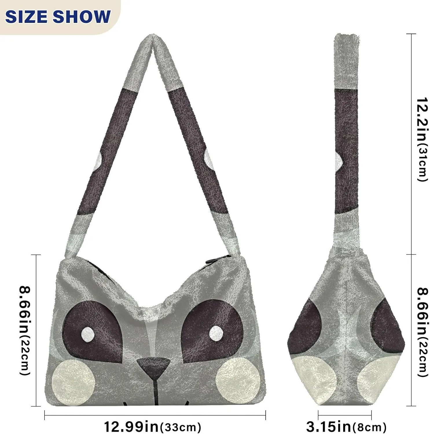 GAIGEO Little Bear Behind the Broken Wall Womens Shoulder Bag, Shoulder Bag with Pocket, Lightweight Handbags for Women