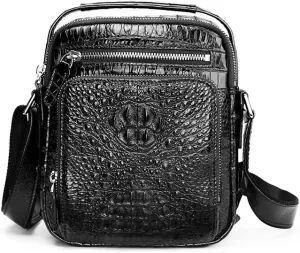 Genuine Crocodile Leather Skin Mens Crossbody Messenger Bag Luxury Shoulder Bag Real Alligator Leather Business Bag