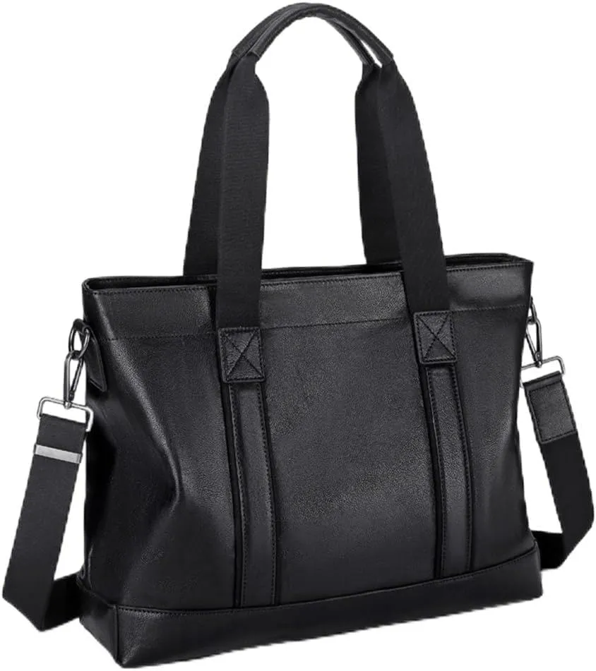 Genuine Leather Men's Handbag Cowhide Computer Bag Business Large Capacity Crossbody Leisure Briefcase