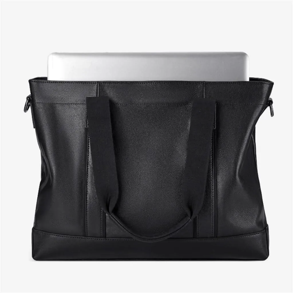 Genuine Leather Men's Handbag Cowhide Computer Bag Business Large Capacity Crossbody Leisure Briefcase