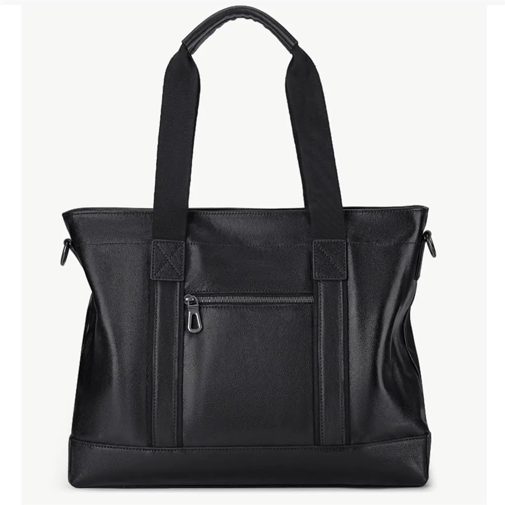 Genuine Leather Men's Handbag Cowhide Computer Bag Business Large Capacity Crossbody Leisure Briefcase