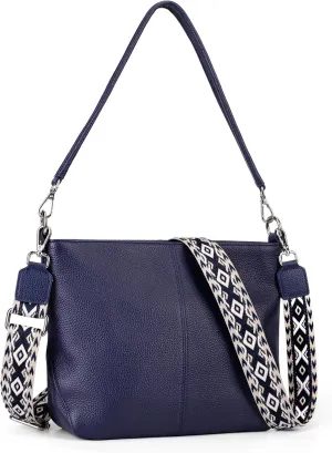 Genuine Leather Purse for Women, Women's Handbags Hobo Bag, Soft Leather Crossbody with Adjustable Wide Strap