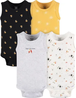 Gerber Baby Boys' Multi-pack Sleeveless Onesies Bodysuit
