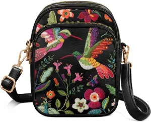 GIFTPUZZ Leather Crossbody Bags for Women Ladies Sling Handbags Medium Cross body Purses Handbags Soft