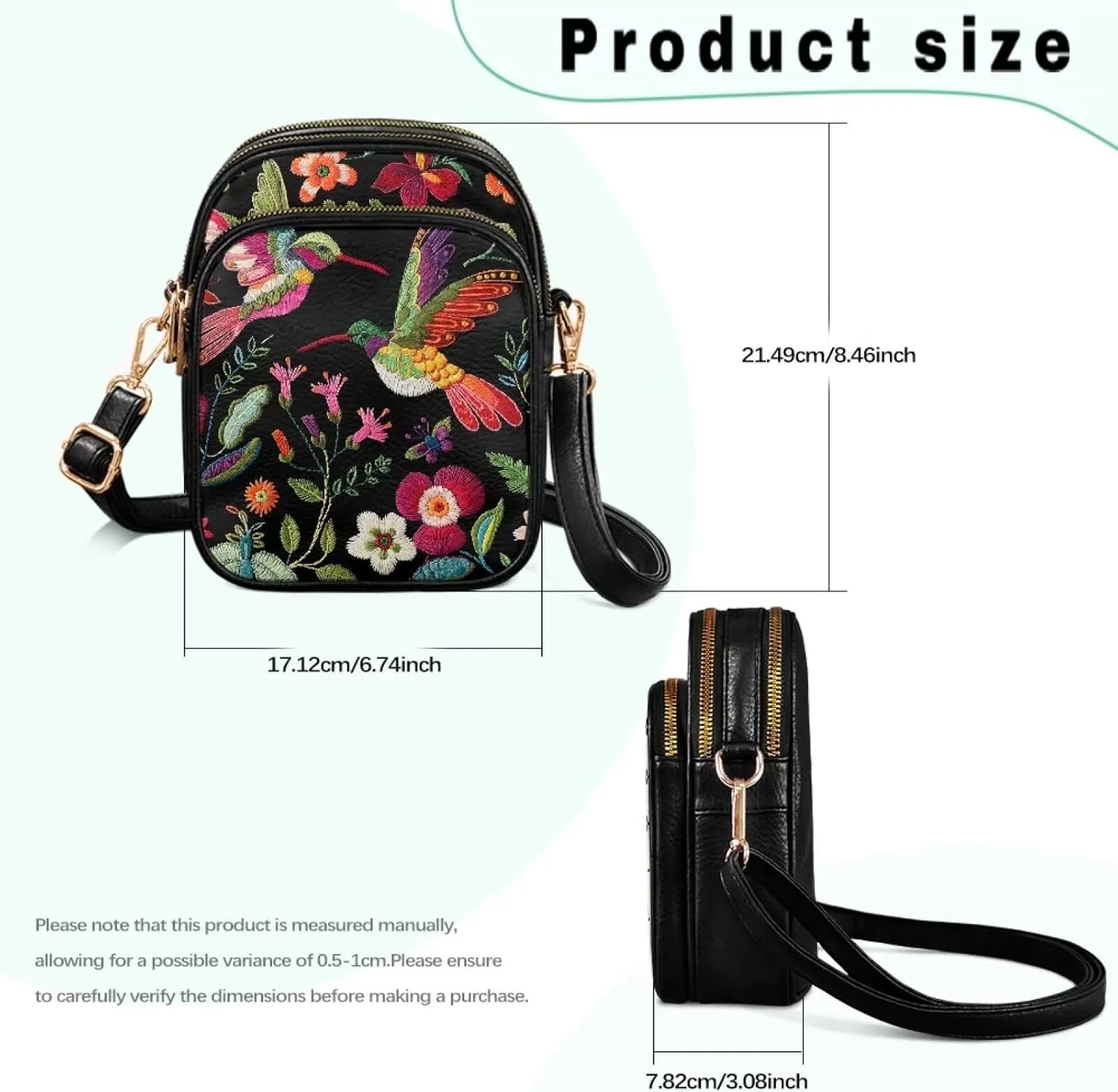 GIFTPUZZ Leather Crossbody Bags for Women Ladies Sling Handbags Medium Cross body Purses Handbags Soft