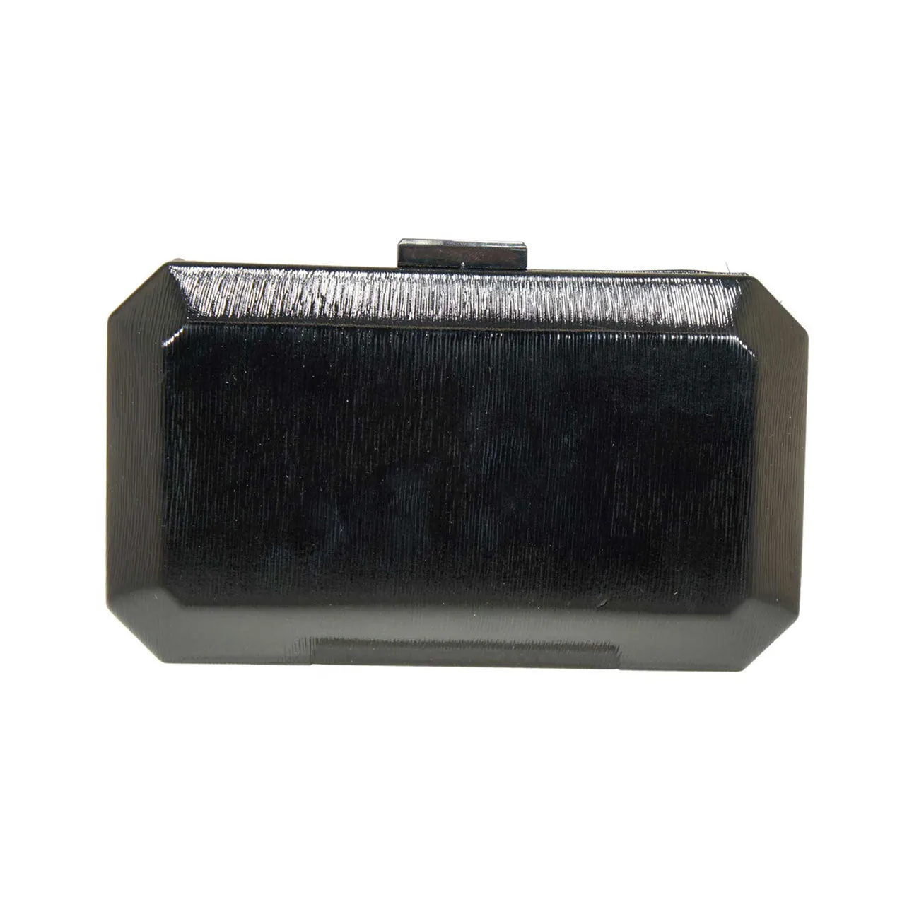 Glamorous Black Modernistic Geometric Case Clutch Bag