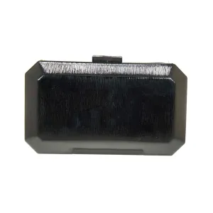 Glamorous Black Modernistic Geometric Case Clutch Bag