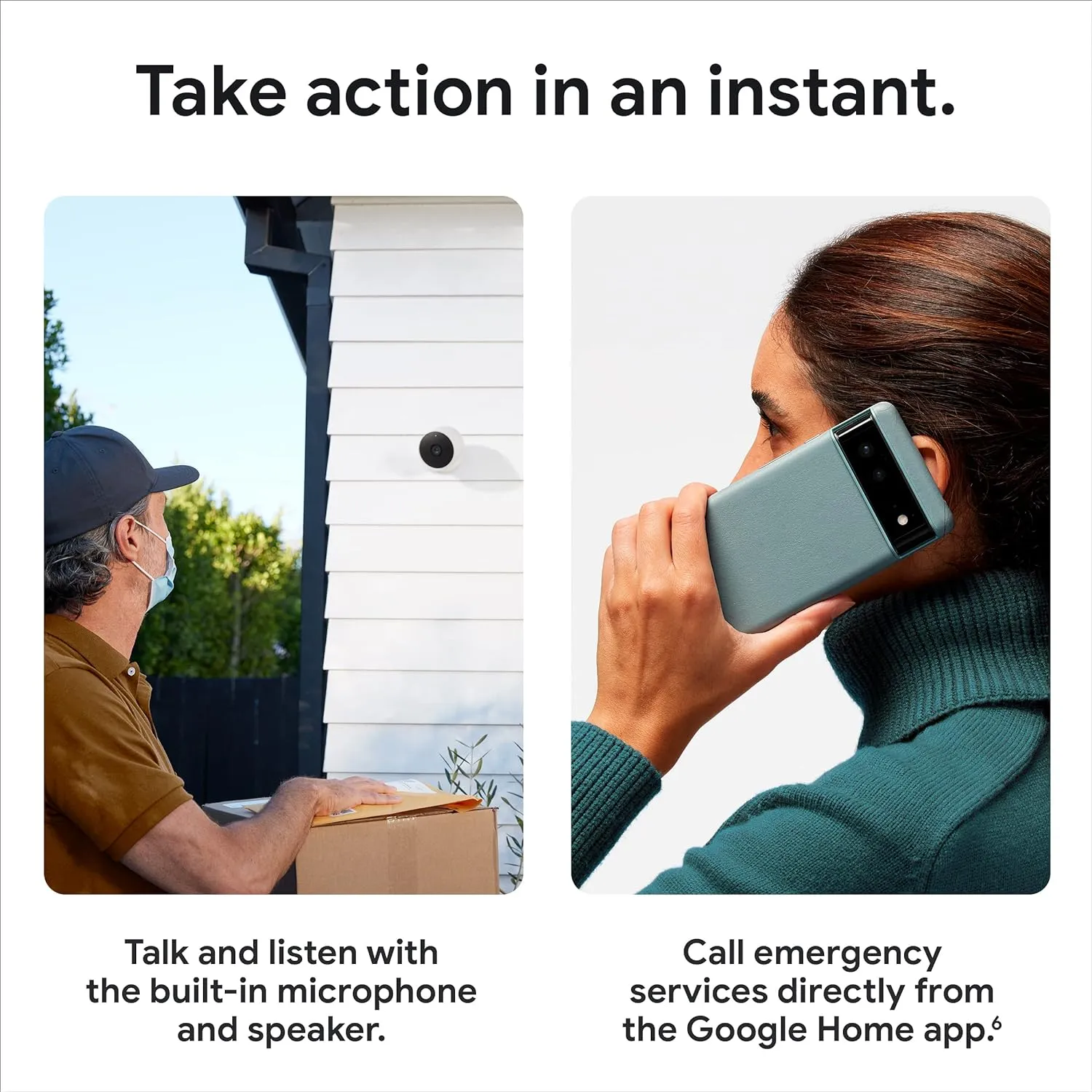 Google Nest Cam Outdoor or Indoor, Battery - 2nd Generation - 2 Count (Pack of 1)