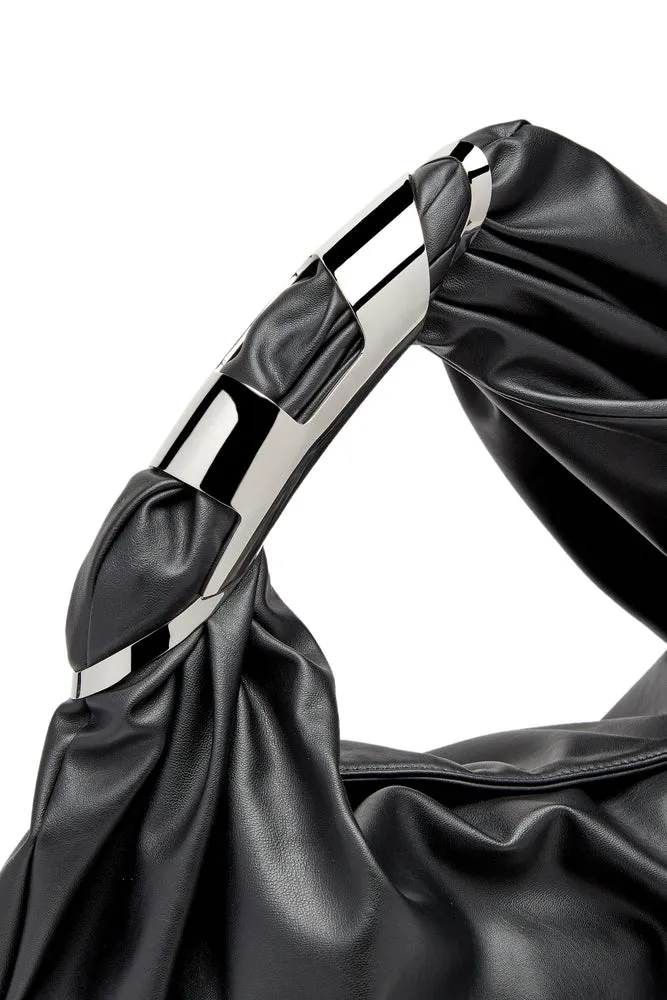 Grab-D M-Embellished hobo bag in stretch PU