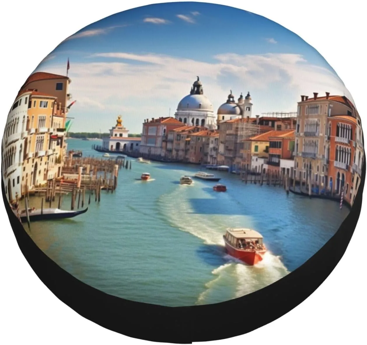 Grand Canal in Italy Spare Tire Cover Weatherproof Wheel Covers Universal Wheel Protectors Portable Wheel Bags Camper Tire Covers for Trailer Rv Travel Accessories 17 inch