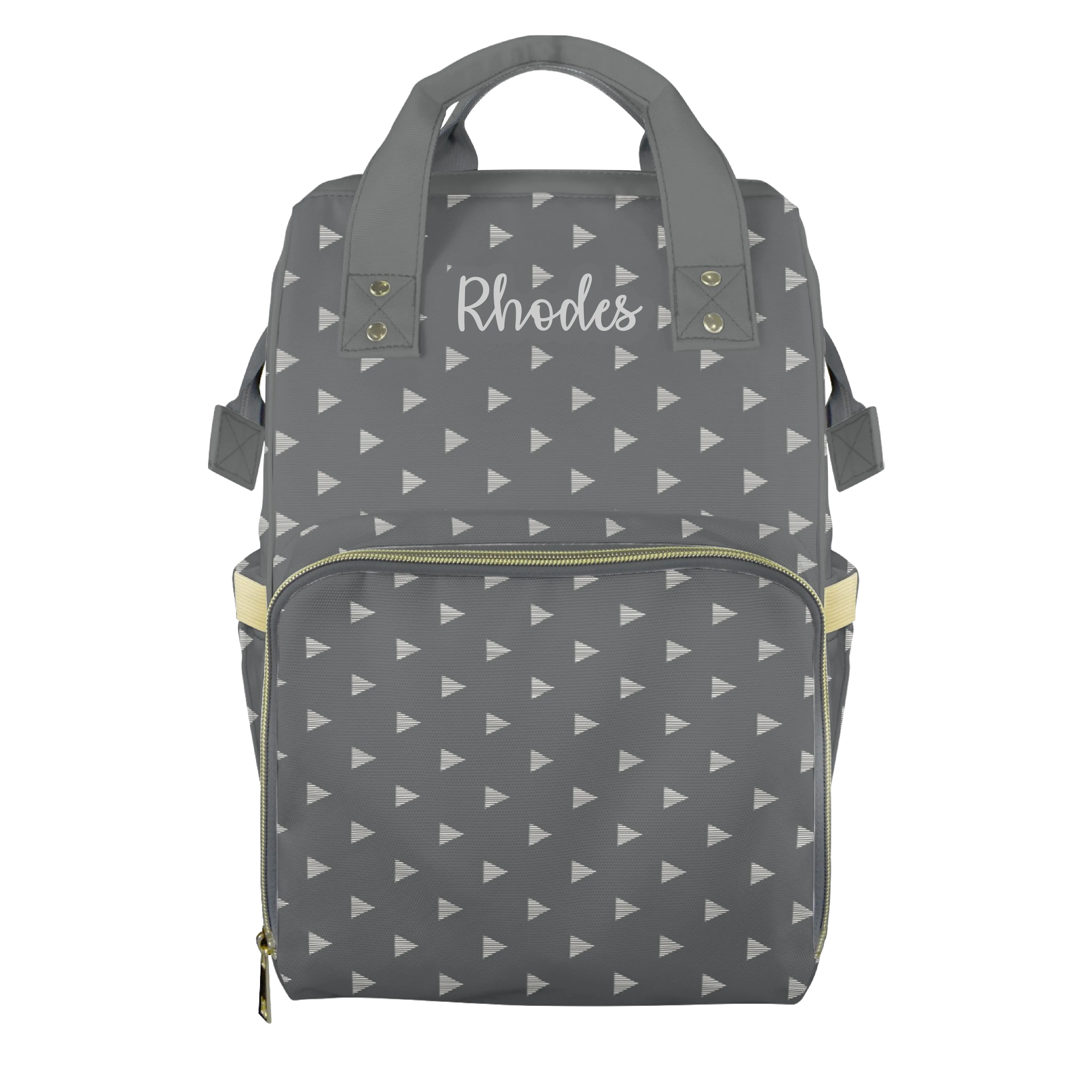 Grey Arrows Customizable Diaper Bag
