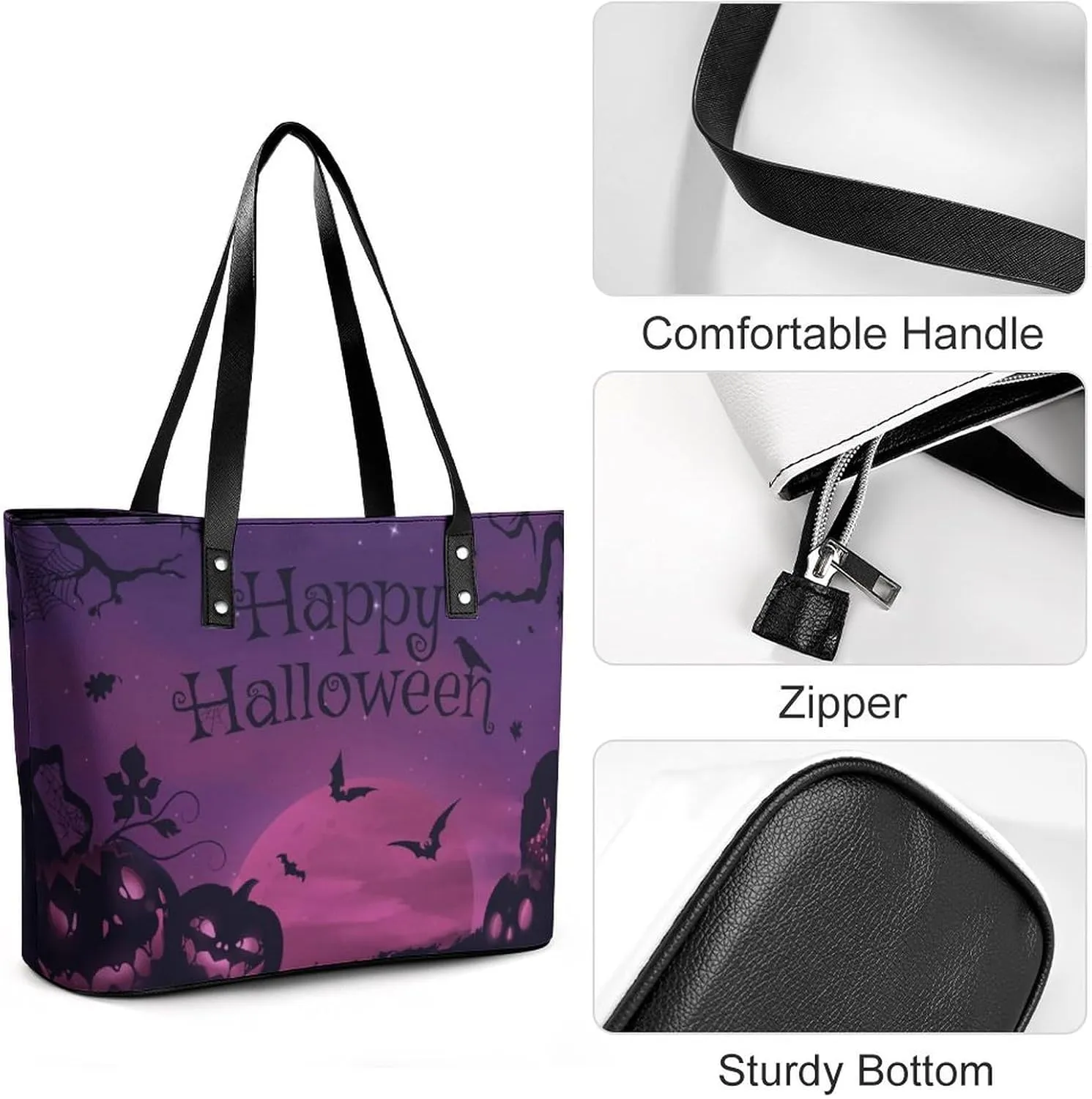 Guitar Hard Rock Hobo Handbags With Zipper Large Capacity Satchel Tote Bag Shoulder Bag