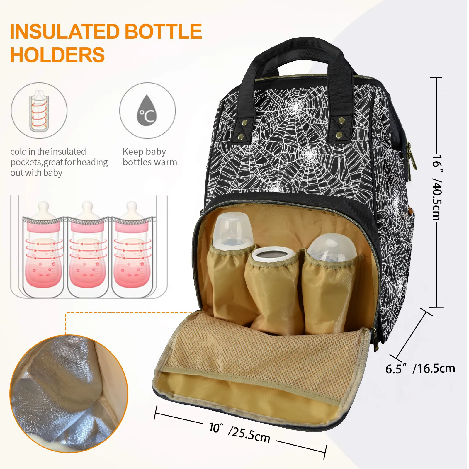 Halloween Baby Bat Multifunctional Diaper Backpack