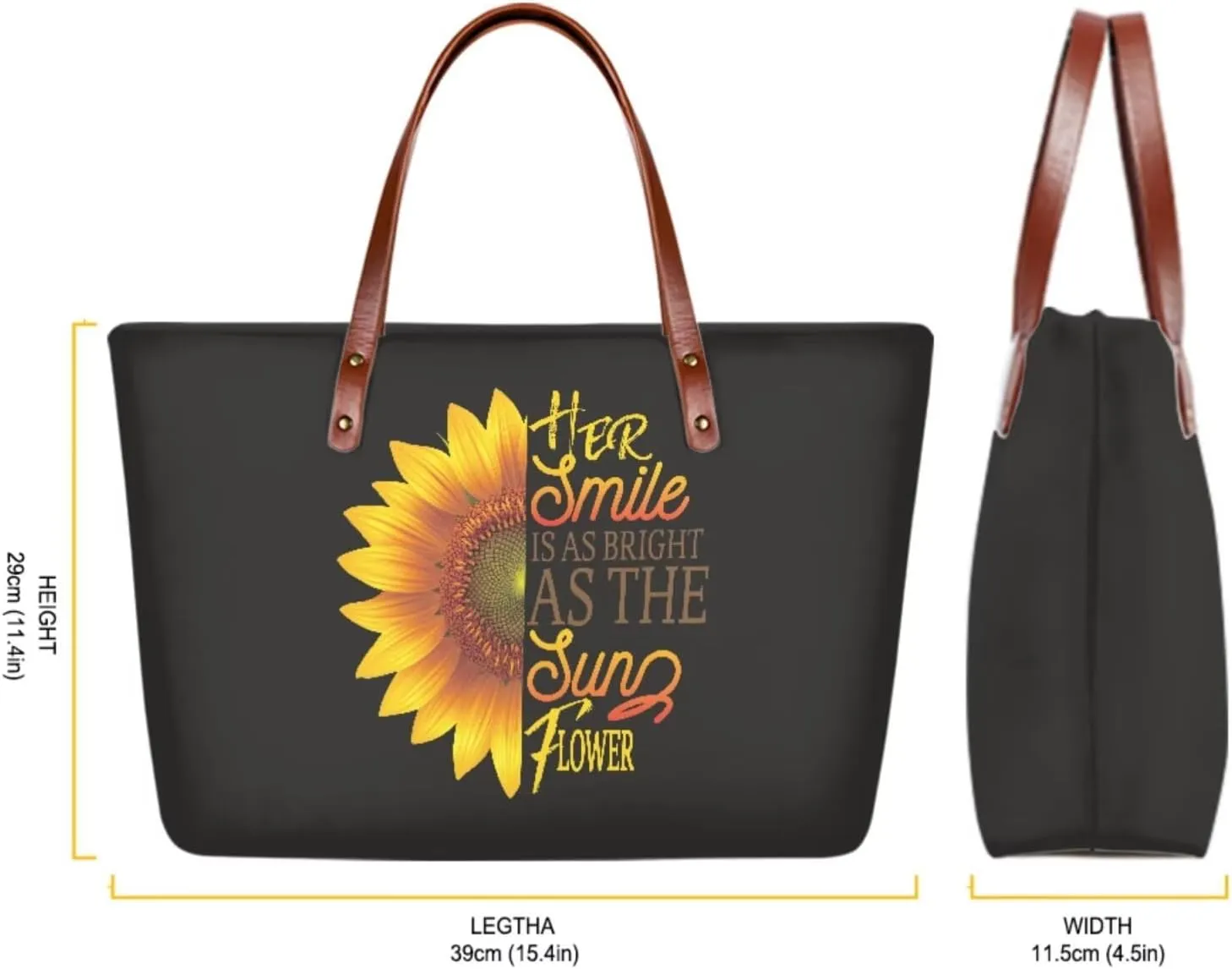 Handbag Purses Set of 2 for Women Portable Top Handle Tote Bag Shoulder Bag with Cash Wallet for Shopping Tours