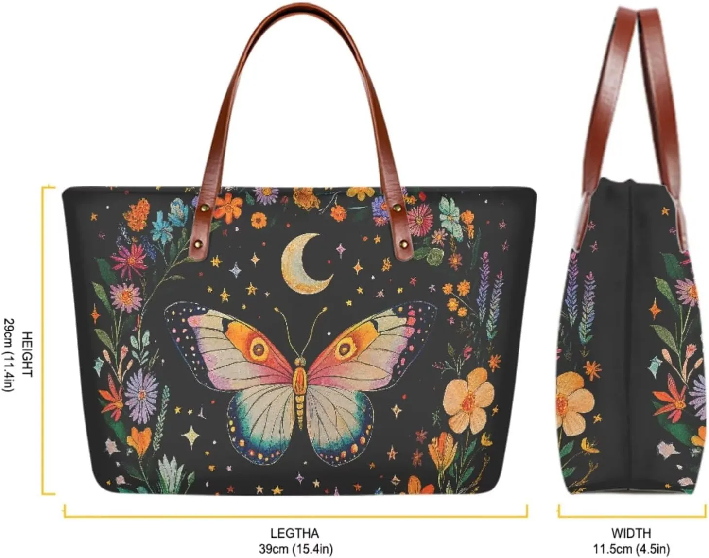 Handbag Purses Set of 2 for Women Portable Top Handle Tote Bag Shoulder Bag with Cash Wallet for Shopping Tours