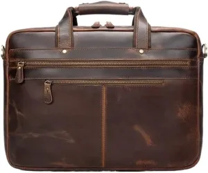 Handbag Waterproof Genuine Leather Briefcase Shoulder Laptop Business Bag for Men