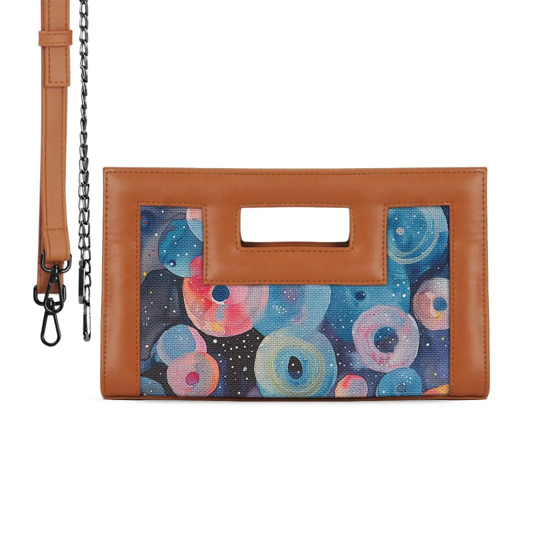 Havana City Sleek Clutch Galaxy Circles