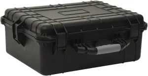 Heavy-Duty Portable Flight Case for Safe Travel, Lockable, Water-Resistant, Black, 21.7" x 16.9" x 8.3"