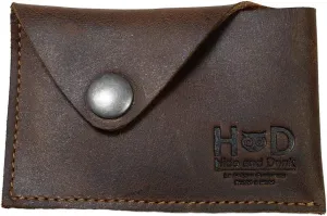 Hide & Drink, Leather Business Card Case, Cash Holder, Accessories, Handmade Includes 101 Year Warranty :: Bourbon Brown