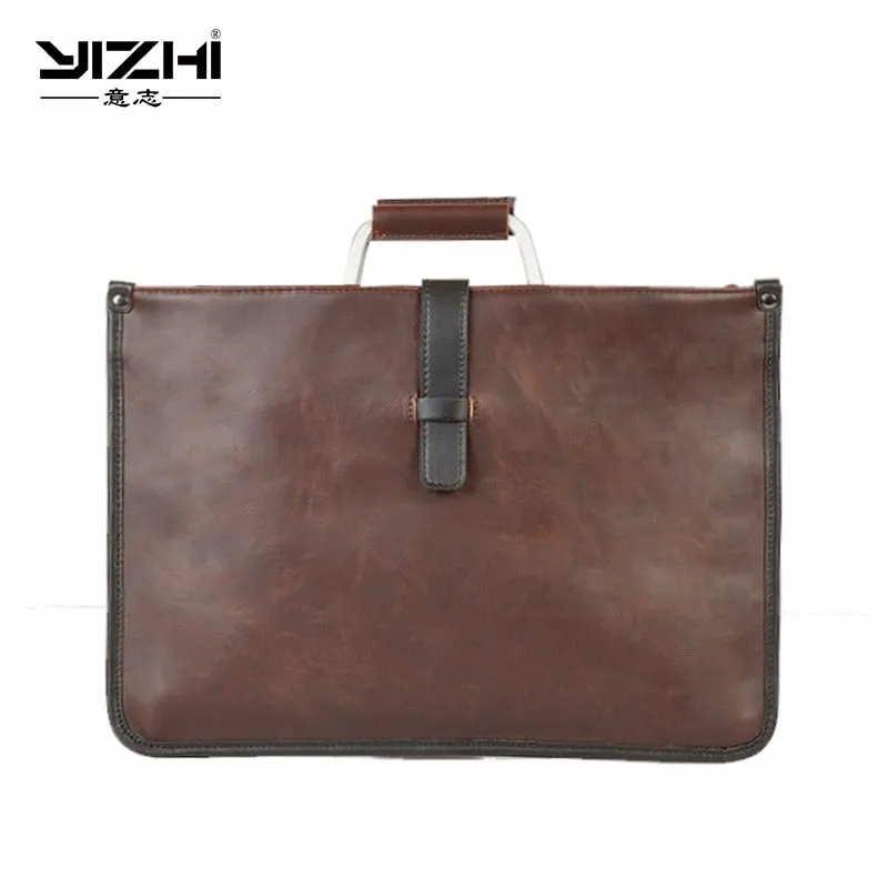 High-quality Leather Open  YIZHI Optional With Quality-assured Backpack Single Hook 2018 Heavy-duty PU Men's Bi-color Business