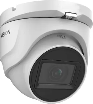 HIKVISI0N DS-2CE76H0T-ITMF 5MP Turbo HD TVI Turret Dome Analog Security Camera, CCTV Surveillance, 2.8mm Wide Angle, 65ft Night Vision, Outdoor, ONLY Compatible with Hik Vision 5MP and 8MP DVR