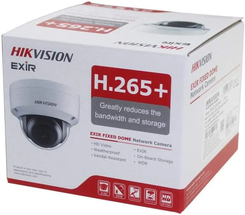 Hikvision, DS-2CD2143G0-I 4MP IR Fixed Dome Network Camera, 1/3" Progressive Scan CMOS, 2.8 mm