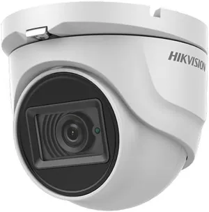 Hikvision DS-2CE76H0T-ITMF 5MP Turbo HD Analog IR Outdoor Mini-Dome Security Camera with 2.8mm Fixed Lens, BNC Connector, DC12V