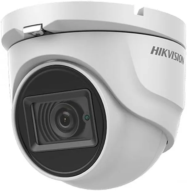 Hikvision DS-2CE76H0T-ITMF 5MP Turbo HD Analog IR Outdoor Mini-Dome Security Camera with 2.8mm Fixed Lens, BNC Connector, DC12V