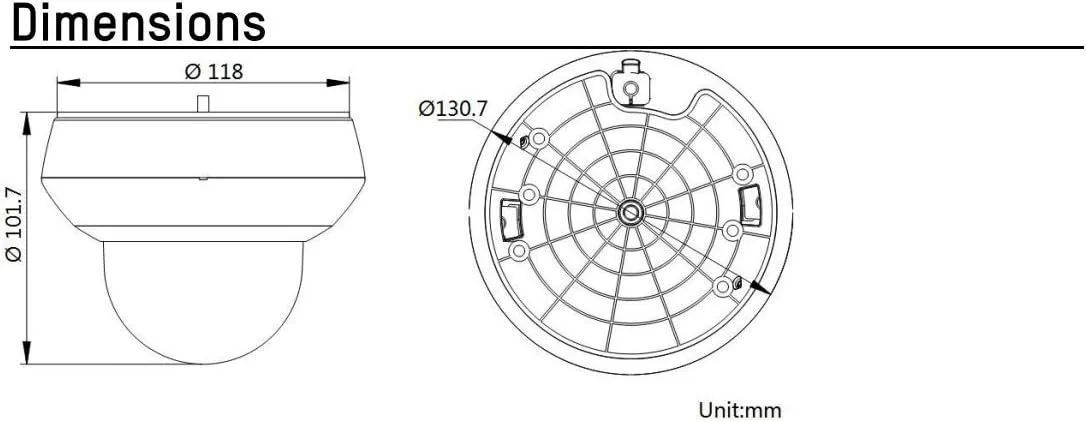 HIKVISION DS-2DE2A404IW-DE3 4MP 4X IR Outdoor Network PTZ Camera with 2.8mm to 12mm Motorized Varifocal Lens
