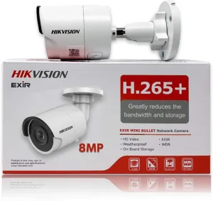 HIKVISION Outdoor DS-2CD2083G0-I 8.0MP 4K UltraHD Exir Bullet Camera IR, 4.0mm, IP67-Weatherproof