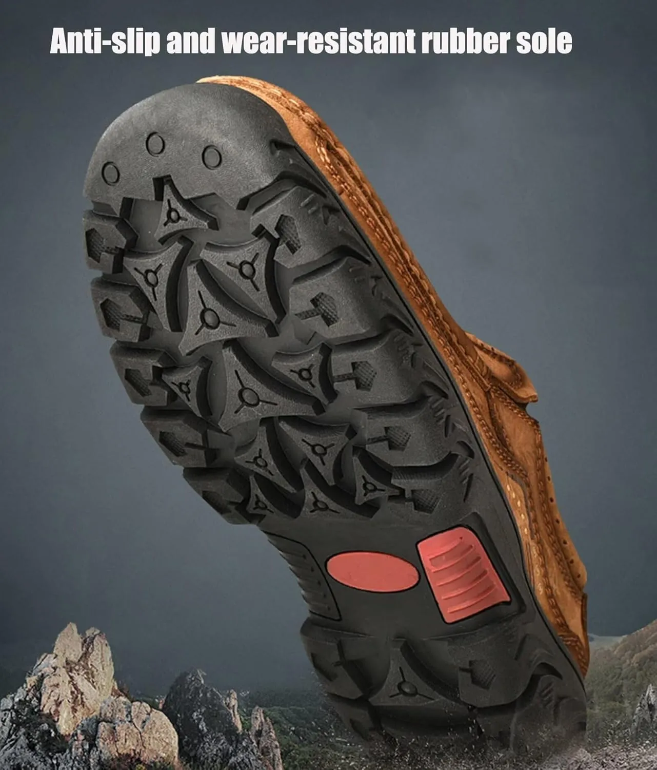 HNVAVQ Mens Leather Shoes Business Work Shoes Walking Shoes Outdoor Trekking Shoes Casual Driving Shoes
