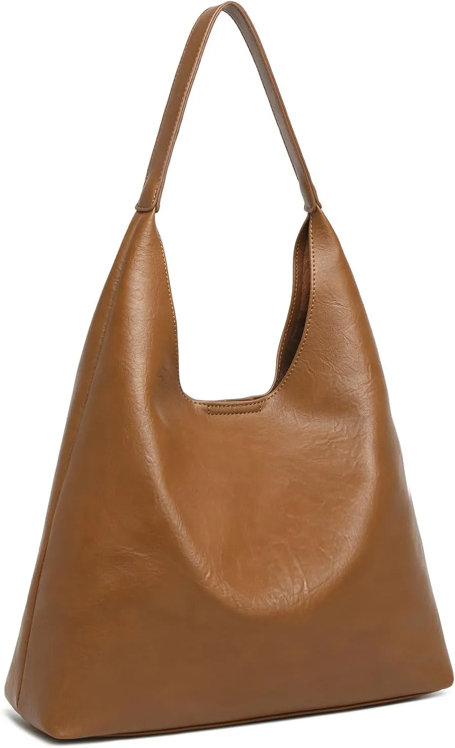 Hobo Bags for Women, Slouchy Handbag Vegan Leather Shoulder Purse 2pcs Work Tote
