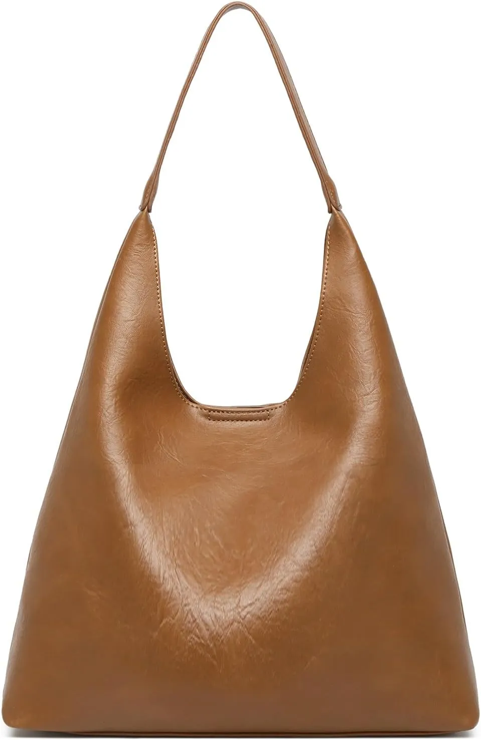 Hobo Bags for Women, Slouchy Handbag Vegan Leather Shoulder Purse 2pcs Work Tote