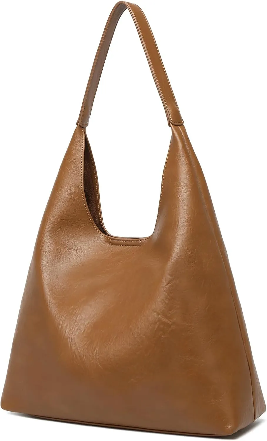 Hobo Bags for Women, Slouchy Handbag Vegan Leather Shoulder Purse 2pcs Work Tote