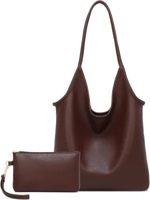 Hobo Bags Purse for Women Soft Slouchy Hobo Shoulder Bag Designer Ladies Large Leather Everyday Handle Handbag