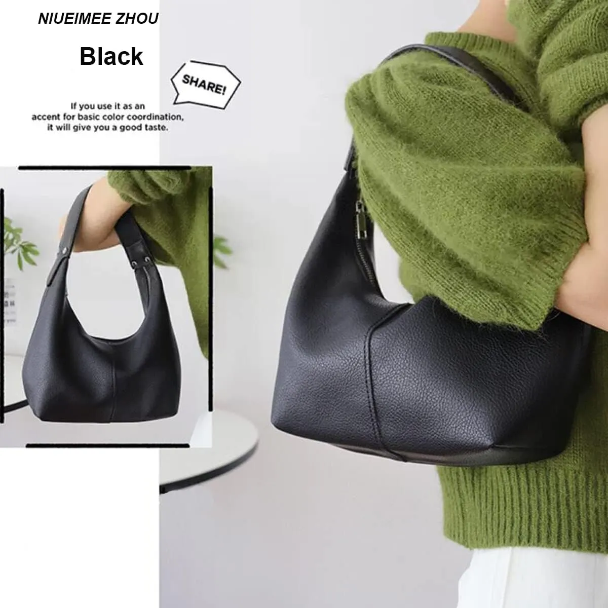 Hobo Handbags for Women Retro Clutch Tote Shoulder Purse Genuine Leather Bags for Daily or Office Use